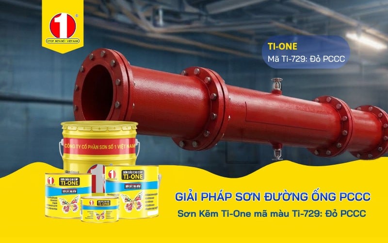 Sơn Kẽm Ti-One: Mã Màu Tiêu Chuẩn Ti-729 Sơn Hệ Thống Đường Ống PCCC