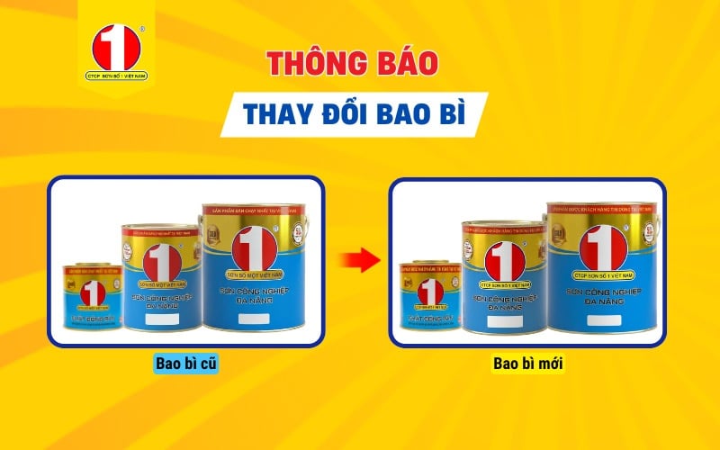 [Thông Báo] Thay Đổi Bao Bì Sơn Công Nghiệp Đa Năng và Sơn Hero