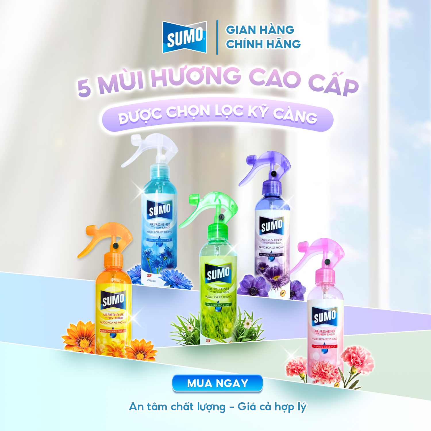 5 MÙI HƯƠNG CAO CẤP TỪ GIAN HÀNG CHÍNH HÃNG SUMO