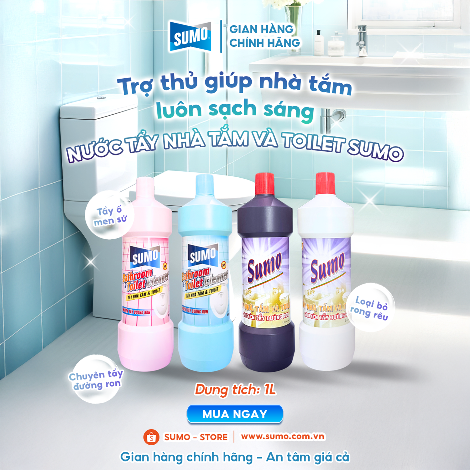 TRỢ THỦ GIÚP NHÀ TẮM LUÔN SẠCH SÁNG
