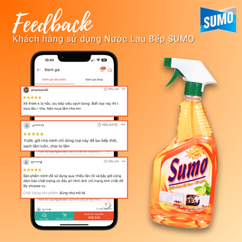 Review Nước Lau Bếp SUMO – Có Thật Sự Lau Sạch Dầu Mỡ Nhanh Chóng?