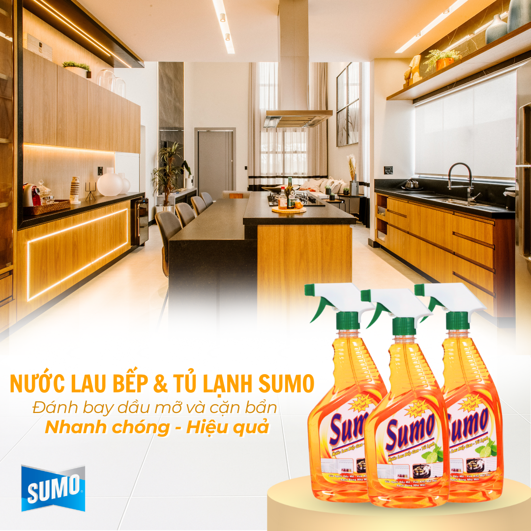 NƯỚC LAU BẾP & TỦ LẠNH SUMO Đánh bay dầu mỡ nhanh chóng, hiệu quả!
