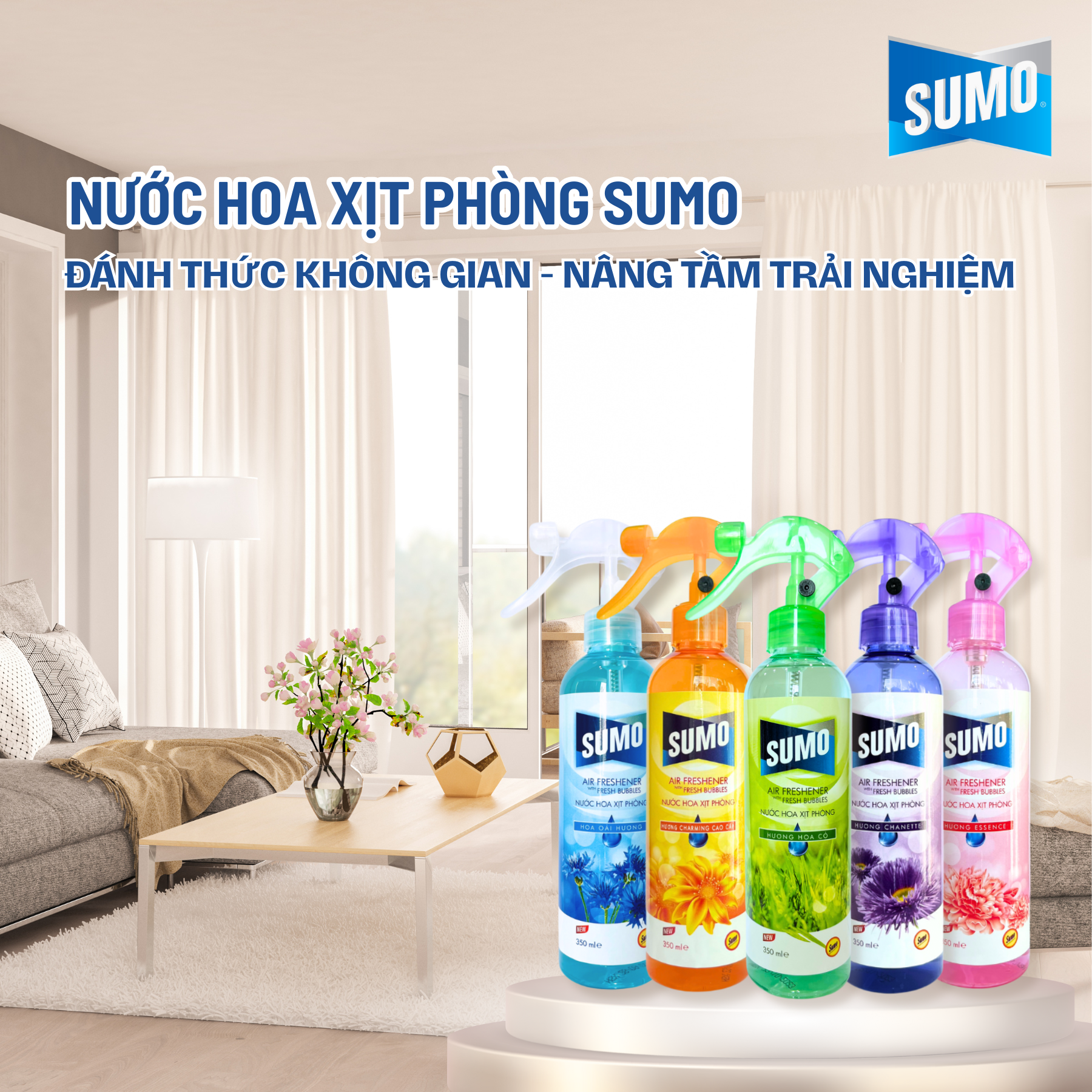 Nước Hoa Xịt Phòng SUMO – Đánh Thức Không Gian, Nâng Tầm Trải Nghiệm
