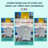 Chứng nhận Kỳ Khảo sát Năng lực Tiếng Anh Cambridge tại Hanex