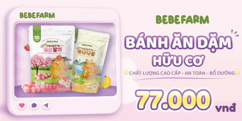 Bánh ăn dặm hữu cơ Bebefarm