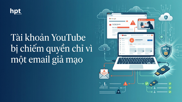 Tài khoản YouTube bị chiếm quyền chỉ vì một email giả mạo