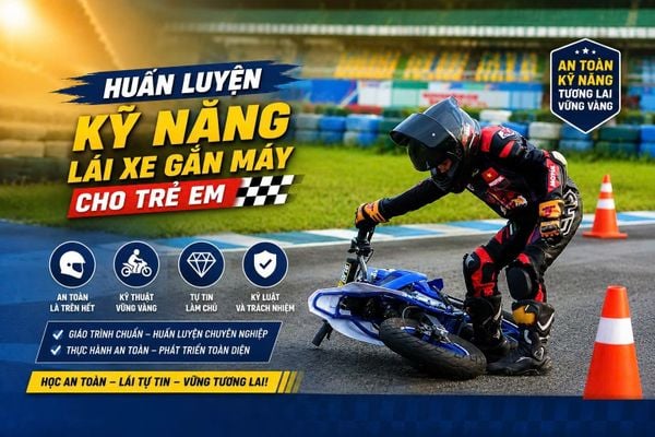 Huấn luyện kỹ năng lái xe gắn máy cho trẻ em I Hành trang an toàn từ những bài học đầu tiên