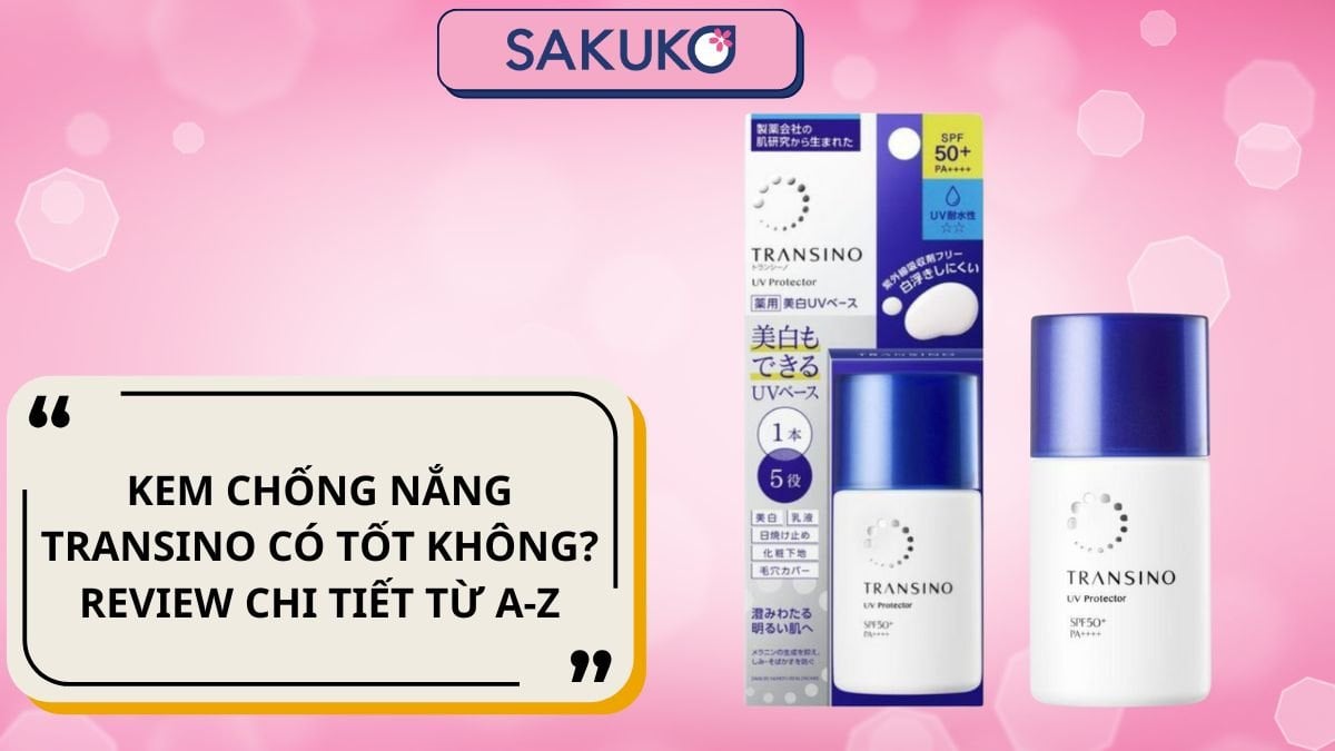 Kem chống nắng Transino có tốt không? Review chi tiết từ A-Z
