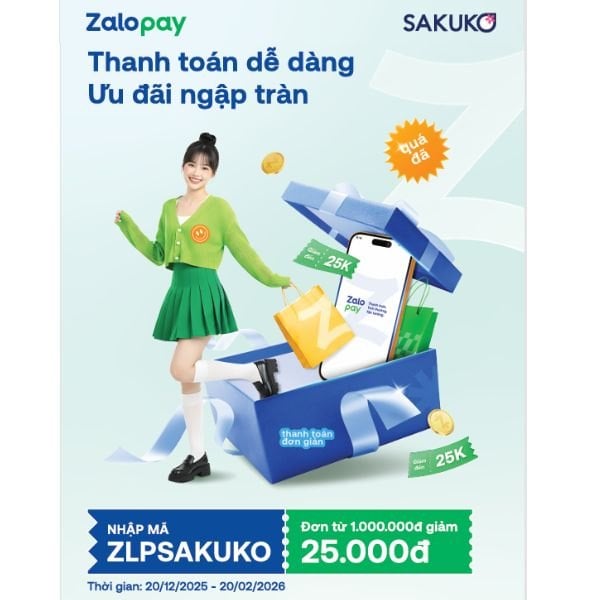 Thanh Toán ZaloPay - Nhận Ngay Ưu Đãi 25.000đ Tại Sakuko