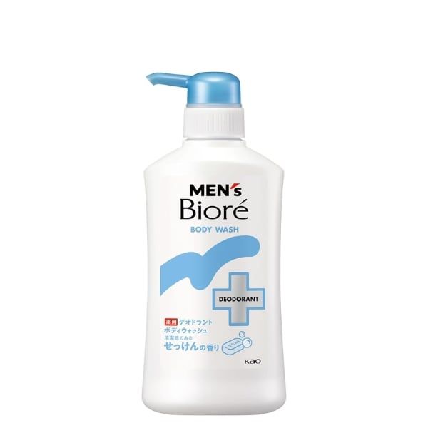 Sữa tắm Men's Bioré hương xà phòng sở hữu tinh chất bạc hà đem lại cảm giác sảng khoái và loại bỏ bã nhờn hiệu quả