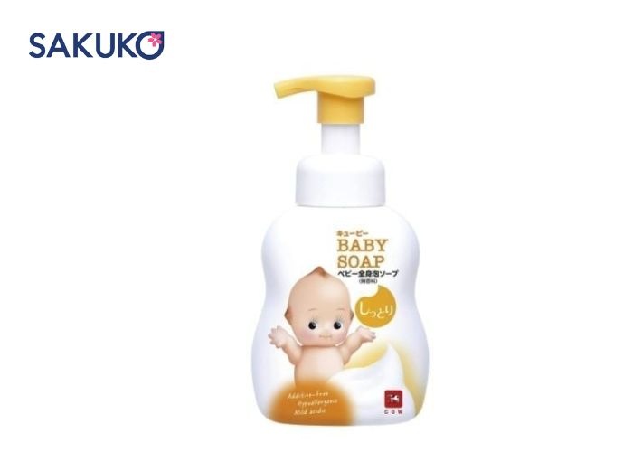 Sữa tắm tạo bọt COW Baby Soap với tinh chất Squalane nuôi dưỡng và bảo vệ màng ẩm tự nhiên trên da bé