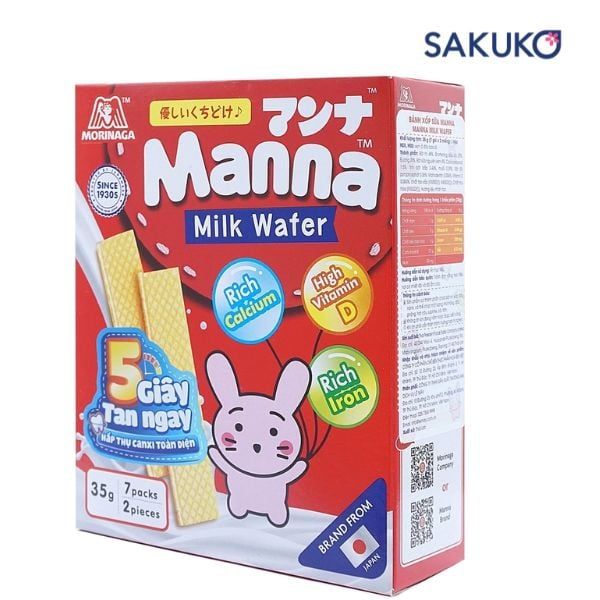 Bánh xốp sữa Morinaga Manna bổ sung dinh dưỡng cho bé ở giai đoạn ăn dặm