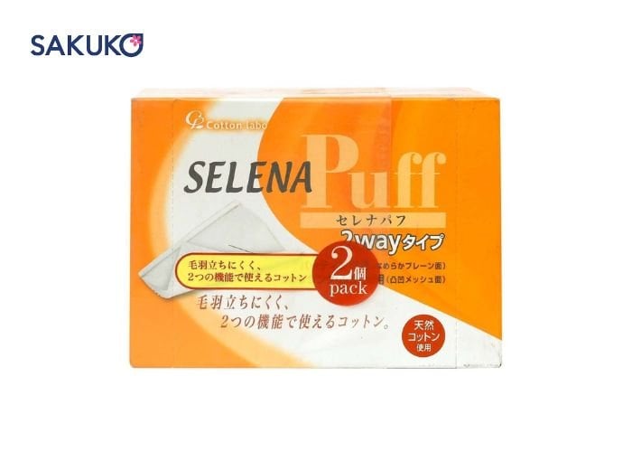 Bông tẩy trang Cotton Labo Selena Puff 2way