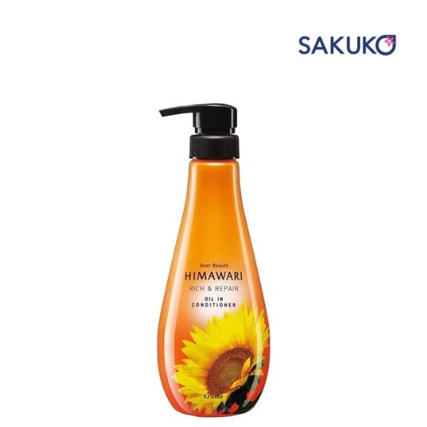 Dầu xả Himawari phục hồi tóc hư tổn được chiết xuất từ hướng dương nuôi dưỡng từ sâu bên trong