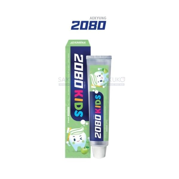 Hướng dẫn các bước kem đánh răng trẻ em Aekyung 2080 Kids Apple Toothpaste