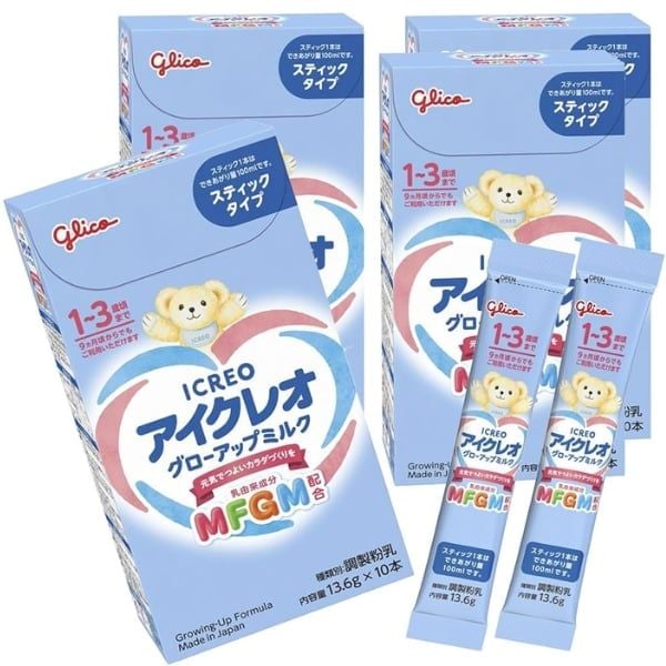 Cách pha sữa Glico thanh Icreo số 1 cho bé 1 - 3 tuổi