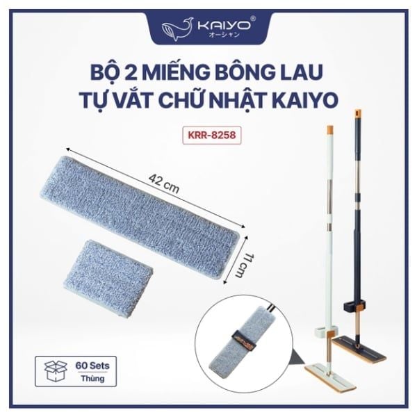 bông lau tự vắt chữ nhật Kaiyo KRR-8258