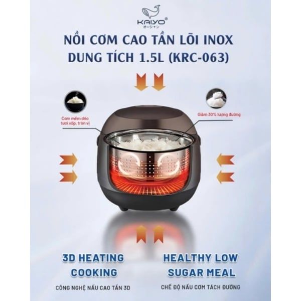 Nồi cơm điện cao tần Kaiyo KRC-0634