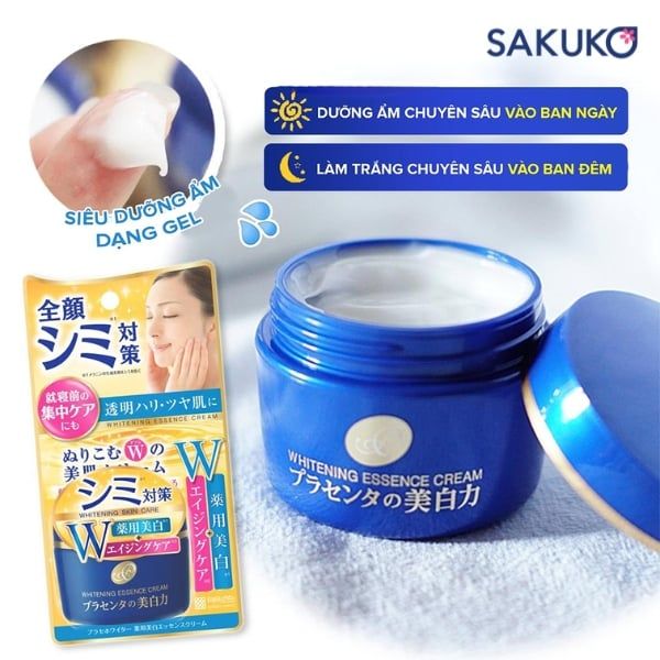 Meishoku Placewhiter Essence Cream giúp dưỡng sáng và ngăn ngừa tình trạng lão hóa da