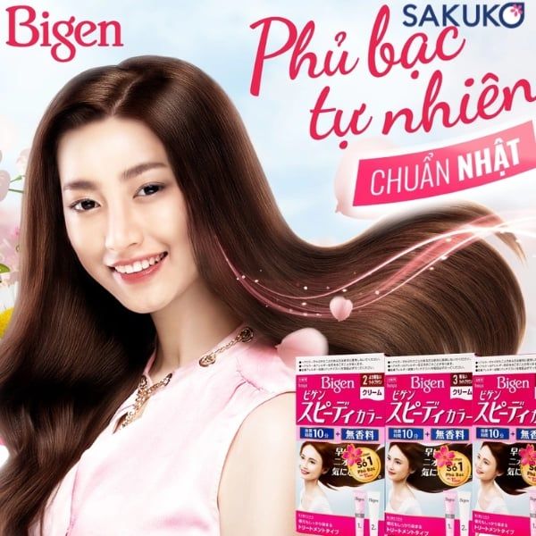 Kem nhuộm tóc Bigen Speedy 3 nâu nhạt giúp mái tóc của bạn thay đổi chỉ trong 10 phút