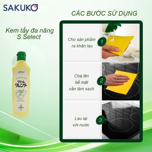 Nên mang theo gang tay khi sử dụng kem tẩy đa năng S Select hương cam