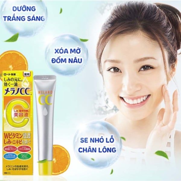 Melano CC Whitening Essence giúp dưỡng sáng và làm đều màu da