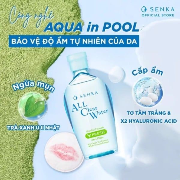 Nước tẩy trang Senka All Clear Water Micellar Formula Fresh