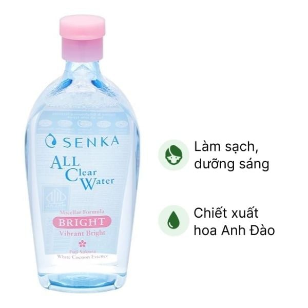 Nước tẩy trang Senka All Clear Water Micellar Formula Bright