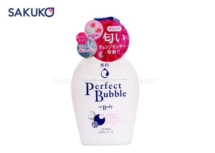 Sữa tắm Shiseido Senka Perfect Bubble For Body Floral giúp cơ thể luôn tỏa hương hoa cúc và thảo mộc thanh khiết