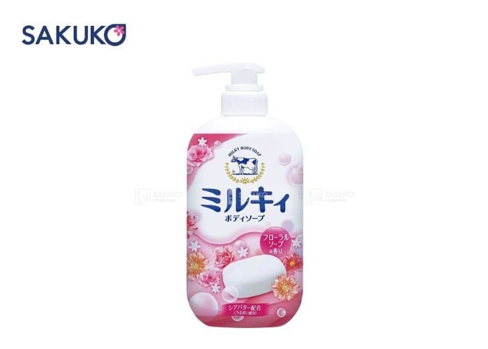 Sữa tắm Nhật lưu hương lâu Cow Bouncia hương hoa hồng tạo bọt mịn