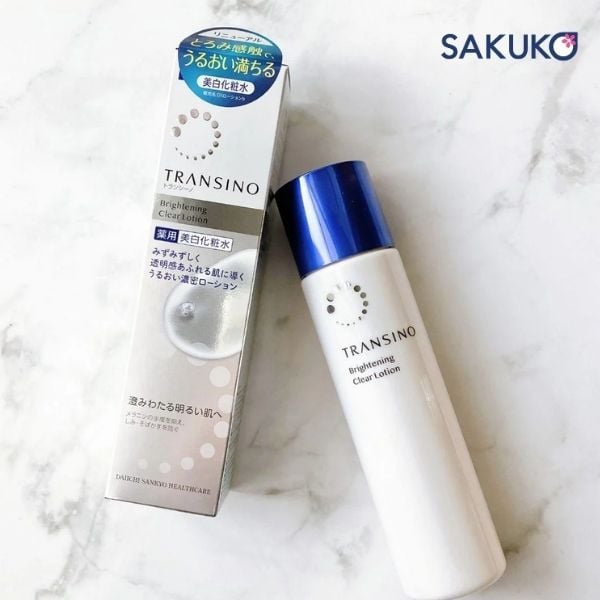 Transino Brightening Clear Lotion với hoạt chất vàng Tranexamic Acid giúp ngăn chặn tình trạng nám da