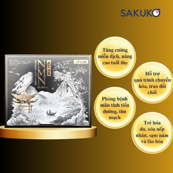 Viên uống NMN 68000mg Plus JT-Lab giúp trẻ hóa cơ thể hơn mỗi ngày