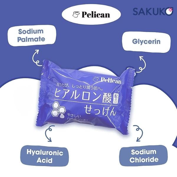 Pelican Hyaluronic Acid Soap nổi bật với thành phần HA giúp cấp ẩm tự nhiên