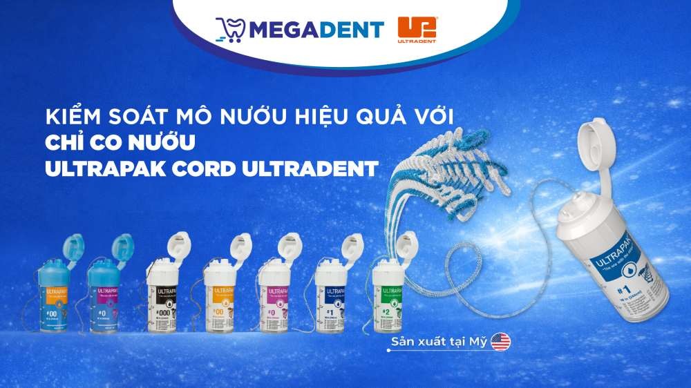 Kiểm soát mô nướu hiệu quả với chỉ co nướu Ultrapak Cord Ultradent