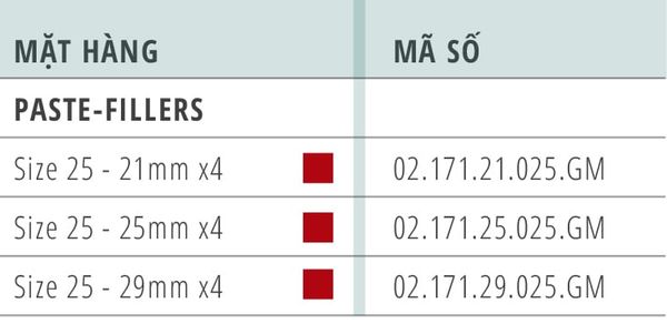 Paste-Fillers -Trâm máy nội nha đưa cement - Vỉ