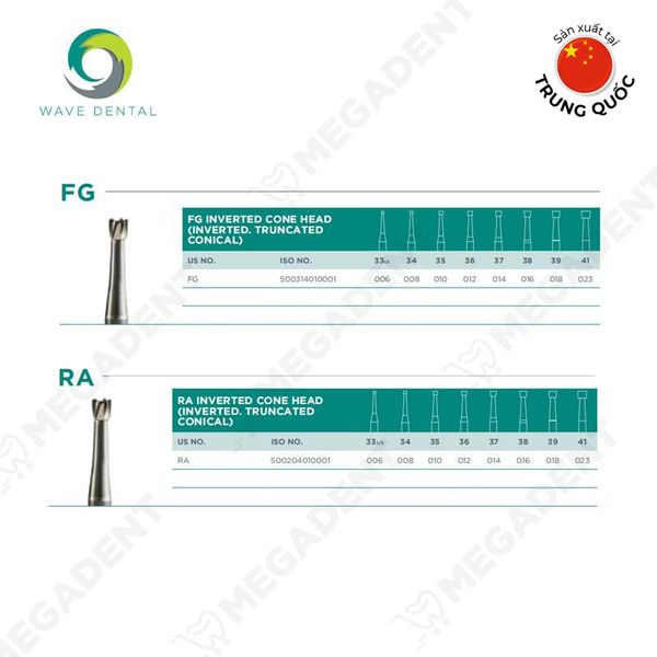 Operative - Inverted cone head - Mũi khoan Carbide đầu nón ngược -  FG331/2