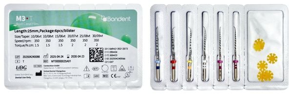 M3-T Ledge Retreatment Rotary NiTi - Trâm nội nha lại, dùng máy - Vỉ 6 cái - MT00000025A01