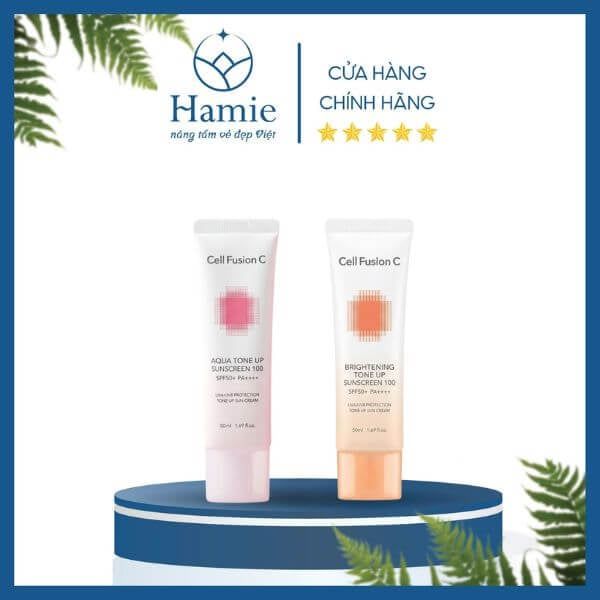 kem chống nắng nâng tone cell fusion c