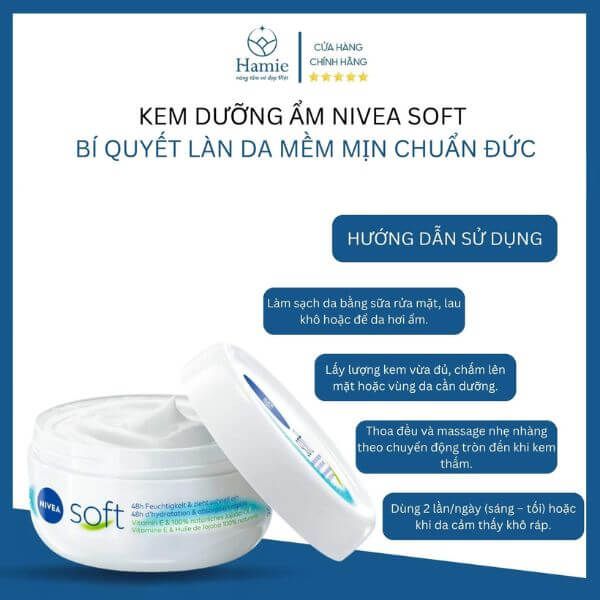 Kem Dưỡng Ẩm Nivea Soft HDSD