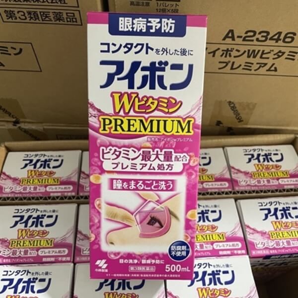 Nước Rửa Mắt Eyebon Kobayashi Màu Hồng