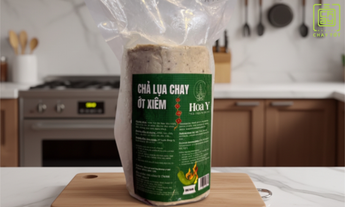 Chả lụa chay ớt xiêm xanh