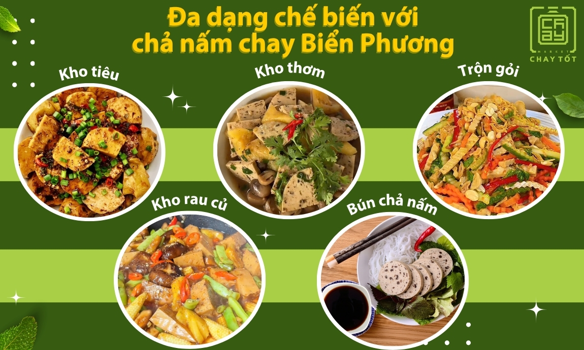 Đa dạng chế biến món ăn với chả nấm chay