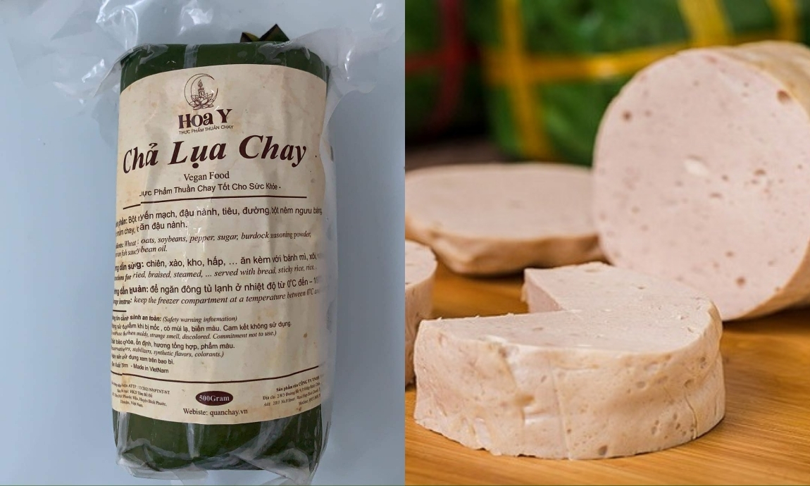 Hình ảnh thực tế chả lụa chay đến tay khách hàng