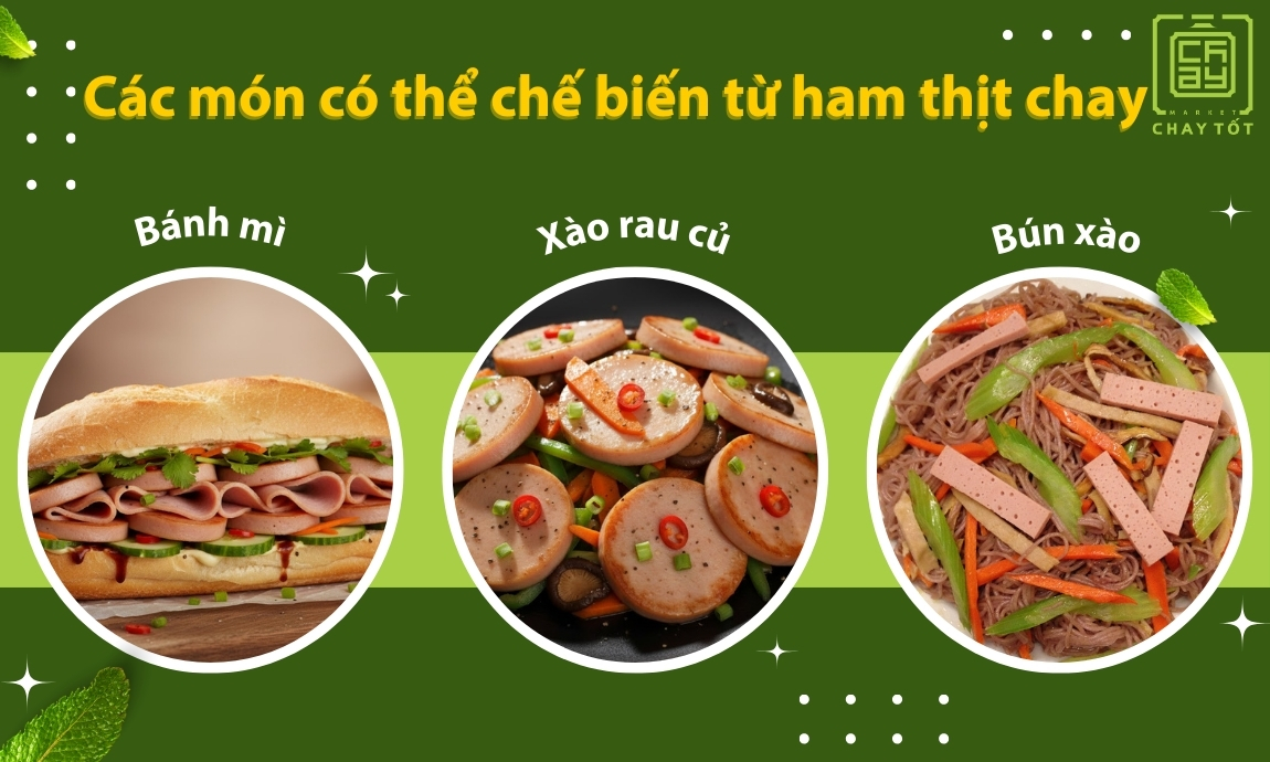 Các món có thể chế biến từ ham thịt chay