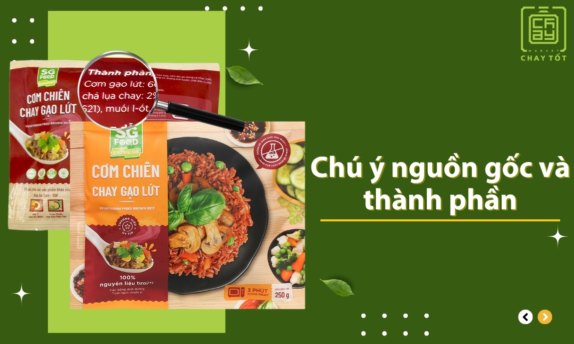 Chú ý đến nguồn gốc và thành phần