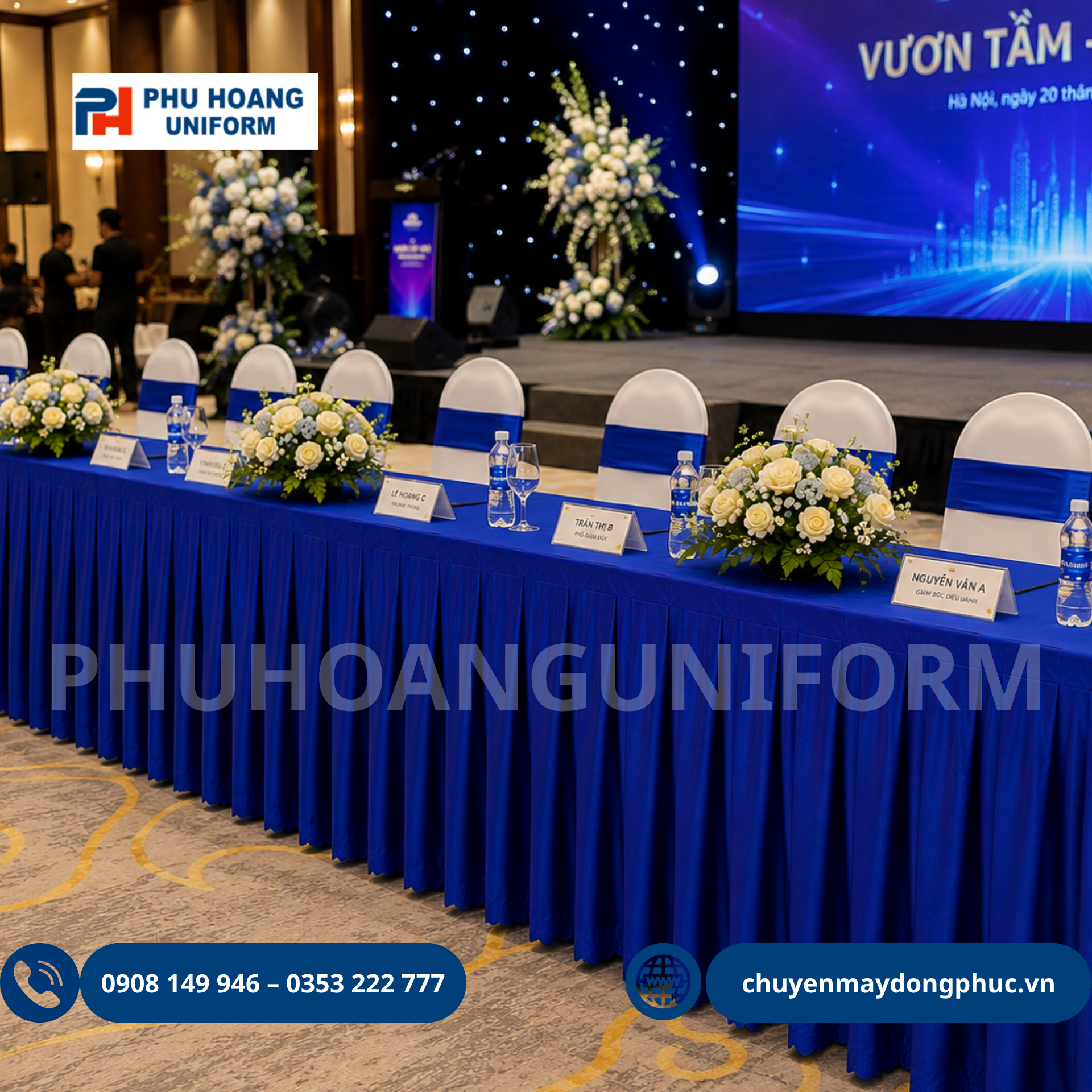 DỊCH VỤ CHO THUÊ VÁY QUÂY BÀN SỰ KIỆN, HỘI NGHỊ ĐẸP, GIÁ TỐT