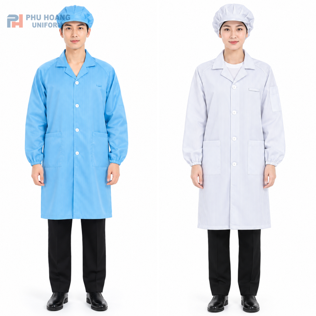 ÁO CHOÀNG PHÒNG SẠCH CHỐNG TĨNH ĐIỆN- GIẢI PHÁP CHO SỰ AN TOÀN