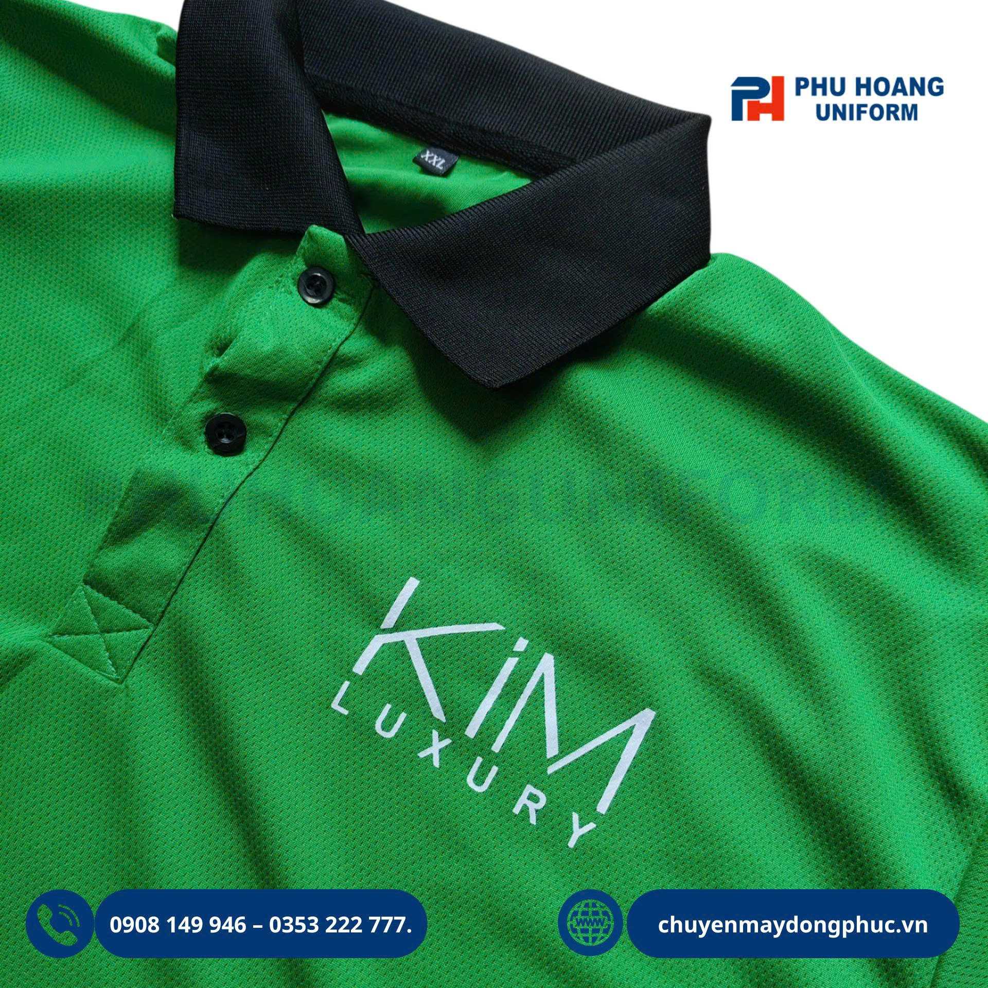 Áo Polo Tay Dài Vải Thun Mè In Thêu Logo – Đồng Phục Bền Đẹp Cho Doanh Nghiệp