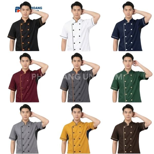 MẪU ÁO BẾP CÓ LƯỚI DƯỚI CÁNH TAY