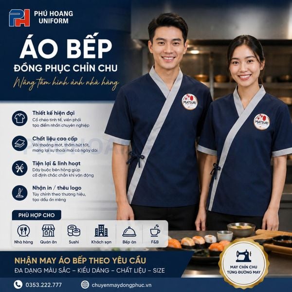 Các Mẫu Áo Bếp Nhật Không Thể Bỏ Qua Trong Năm 2026